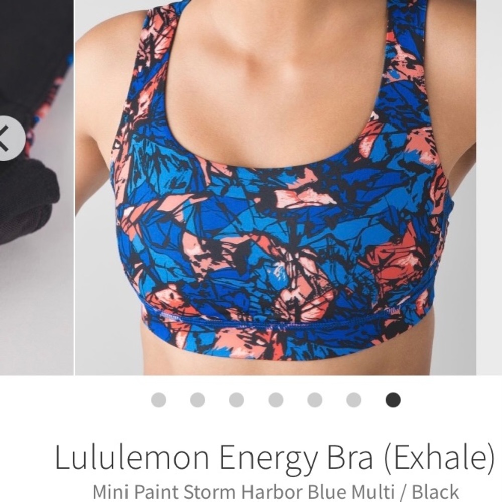 Lululemon Energy Bra Exhale mini paint storm black